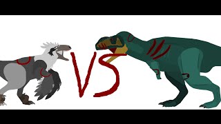 Battle Carnage dakotaraptor vs rugops [upl. by Blithe]