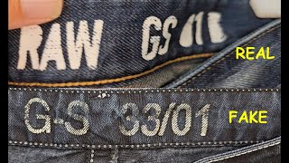 G Star jeans real vs fake How to spot fake G star raw denim [upl. by Chaworth]