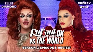 Rupaul’s Drag Race UK Vs THE WORLD Review With Ellie Diamond  CHERRY WEST [upl. by Kruger199]