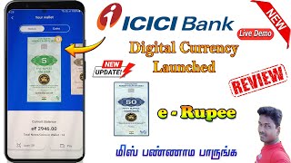 ICICI Bank Digital E Rupee wallet Launched full Review details in TamilTech and Technics [upl. by Eyks312]