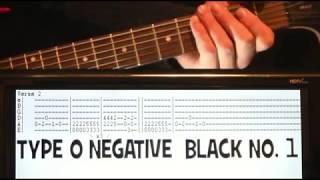 Type O Negative Black No 1 Guitar Chords Lesson amp Tab Tutorial  Tabs Cover [upl. by Eneres]