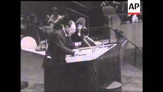 AYUB KHAN AT UNITED NATIONS  SOUND [upl. by Edy404]