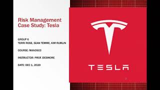 Group 6 Risk Management Case Study Tesla [upl. by Noirred]