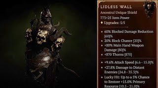 New Necromancer Unique Legendary Shield quotLidless Wallquot [upl. by Enyad]