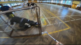 FIRST PERSON FLOORBALL 3  Zorro Goal filmed by GoPro HERO 8 [upl. by Aivata]