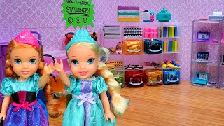 Shopping for school supplies 2022  Elsa and Anna toddlers  Snow White  store [upl. by Scottie]