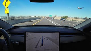 Tesla FSD 1236 rolls down US60 and gets passed by Mesa PD [upl. by Eelrak]