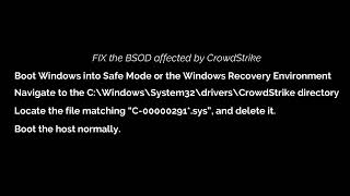 Fix the BSOD error in latest crowdstrike update [upl. by Metts373]