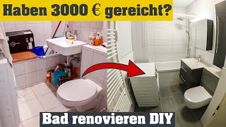 Badezimmer renovieren für 3000€ Bad Sanierung in der 2ten Wohnung  Endergebnis Teil 3 [upl. by Alleris]