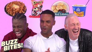 The Cast of quotEmily In Parisquot Tries American Foods  Buzz Bites [upl. by Juana70]