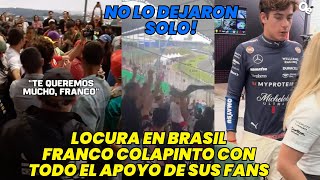 Franco no estás Solo Así apoyarón los Fanáticos del piloto en Interlagos Locura Total F1 radio [upl. by Nnahtebazile]