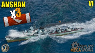 Anshan 3 Kills amp 87k Damage  World of Warships Gameplay [upl. by Ahsirhcal245]