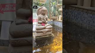 PLACING HAND CARVED 26 INCH NATURAL STONE BUDDHA STATUE IN THE FISH POND AT STONEMART™ [upl. by Dyson]