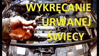 MOTORYZACJA  Wykręcanie urwanej świecy bez demontażu głowicy  jak wykręcić świecę zapłonową [upl. by Nerdna]