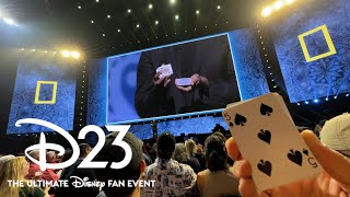 David Blaine Performs an Interactive Card Trick at D23 The Ultimate Disney Fan Event [upl. by Mcquillin395]