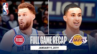 Full Game Recap Pistons vs Lakers  Kyle Kuzmas Career Night [upl. by Eppilihp529]