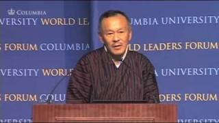 Prime Minister of the Kingdom of Bhutan Jigmi Y Thinley at World Leaders Forum [upl. by Rosio460]