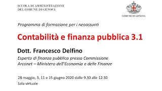 Contabilità e finanza pubblica I ed incontro 3 1 [upl. by Niple]