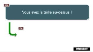 French pronunciation  Vous avez la taille au dessus [upl. by Sinned]