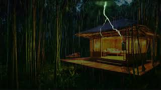 ASMR Rain Sounds for Sleeping  Sound of HeavyRainstorm amp Thunder in the Misty Forest At Night [upl. by Rovit190]