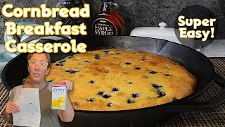 Delicious BREAKFAST CORNBREAD comes together in a JIFFY cornbread breakfastrecipe [upl. by Amitarp]