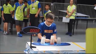 Sport Stacking Chan Keng Ians Asians 2015 Finals [upl. by Santoro]