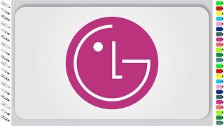 LG Logo Designing with CorelDraw  Flat Vector Style  Drawing  CorelDraw Tutorial [upl. by Clinton]