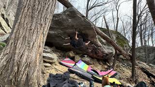 Rumbling Bald Bouldering  The Christian V11 [upl. by Ysied]