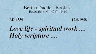 BD 4339  LOVE LIFE  SPIRITUAL WORK  HOLY SCRIPTURE [upl. by Nywra]