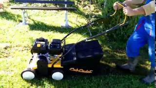 Cub Cadet CCV40B Petrol Lawn Scarifier [upl. by Kuehnel]