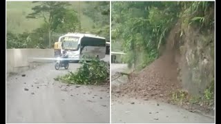 En video quedó momento de trágico derrumbe en Risaralda [upl. by Nari]