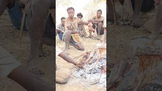 Bushmeat is their daily Meal africantribe hadzabetribe wildlife animals bushlife shorts [upl. by Gnim]