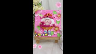 Flamingo Dongdong Clay Handmade Painting Please Vote😭 Handmade diy Painting Handmade Stereo Pa [upl. by Miculek]