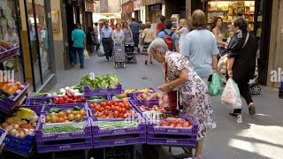 LA SEU D URGELL MERCADO SEMANAL 🛶🛶🛶🍏🥕🍅🍊 [upl. by Onitnelav498]