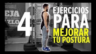 4 EJERCICIOS para mejorar TU POSTURA de forma rápida [upl. by Netnilc417]