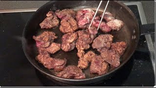 How to make chicken liver  in a Carbon Steel Pan Pan made by Kockums Jernverk Sweden [upl. by Jehiah782]