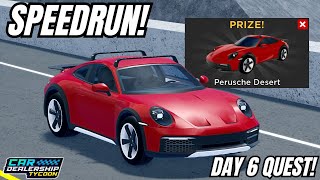 🎅🏻SPEEDRUN DAY 6 QUEST in Car Dealership Tycoon cardealershiptycoon roblox [upl. by Akerdna368]