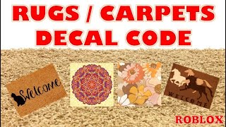 Rugs  Carpets Decal Codes  Bloxburg amp Work at a Pizza Place  ROBLOX [upl. by Ardnuek842]