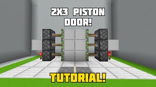 Minecraft Simple 2x3 Piston Door Tutorial [upl. by Dorcus935]