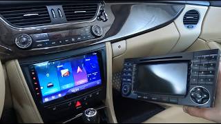 9” Inch Android Car Stereo System In Mercedes CLS [upl. by Nylanna]