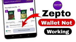 Zepto Cart is Unserviceable  zepto wallet cash not working  zepto wallet not working [upl. by Zwick]