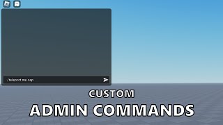 How to Make Custom Admin Commands in Roblox [upl. by Pendergast]