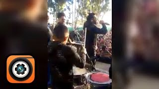 Niño Sorprende A Banda De Cumbia Villera Con Su Talento En Los Timbales [upl. by Romelle]