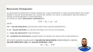 Descontos Simples e Compostos  Ciências Contábeis  UNIFIMES [upl. by Maxie]