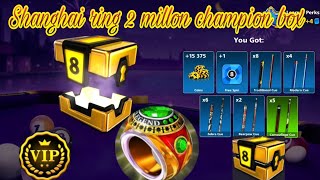 Shanghai 2 millon got a ring amp champin box 8 ball pool  play game 8 ball pool [upl. by Arrehs581]