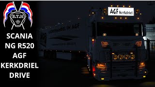 ets 2 SCANIA NG R 520 AGF GROOTHANDEL KERKDRIEL  drive  DTM skindesigns [upl. by Ahsratal899]