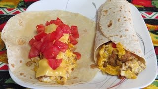 Easy Chorizo Sausage Breakfast Burritos [upl. by Marella2]