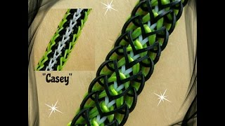 NEW quotCaseyquot Rainbow Loom BraceletHow To Tutorial [upl. by Yereffej]