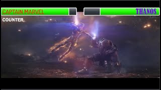 Captain Marvel Vs Thanos With Healthbars [upl. by Flatto]