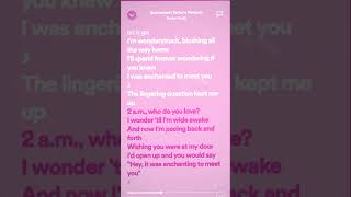 Taylor Swift  Enchanted Speed UpLyrics [upl. by Erbes]